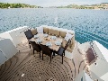 Dining table on stern deck