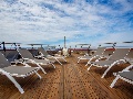 Sun lounges on the sun deck
