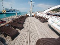 Sunbeds on the sun deck