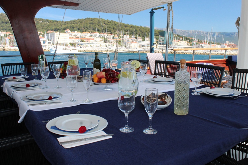 Dining on deck