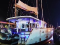 Lagoon 450 F at night