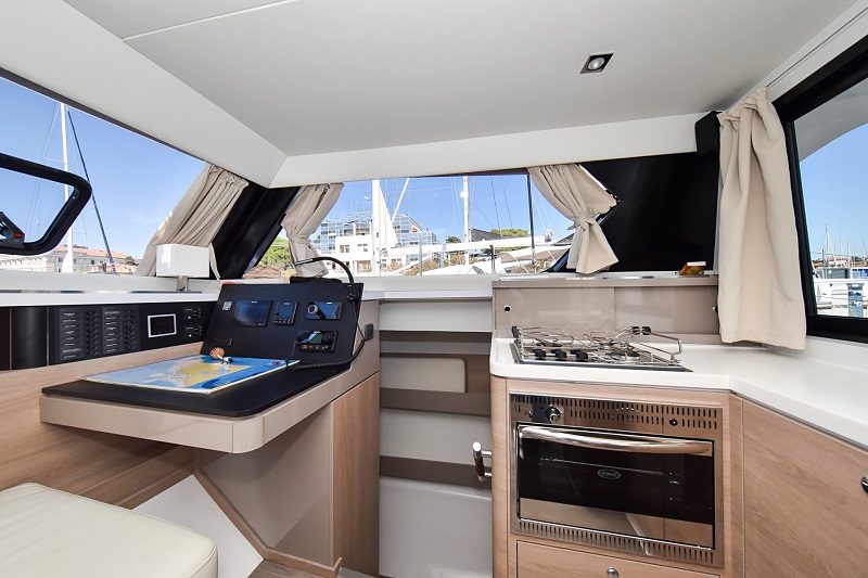 Navigation desk and galley