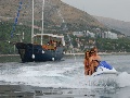 Enjoying the jet ski