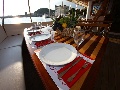 Dining on stern deck