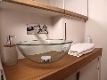 In the bathroom