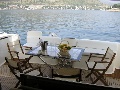 Table and seats on deck