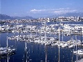 Docks and city centre in the background