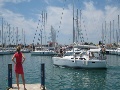 Sailing out of the marina