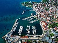 Bird view at the town's centre and the ACI marina