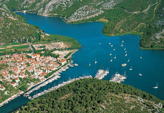 Skradin dal cielo