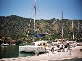 Geankerte Yachten in der Marina Kotor
