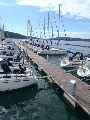 Sailing yachts in the marina