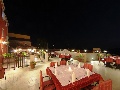 Restaurant terrace at night