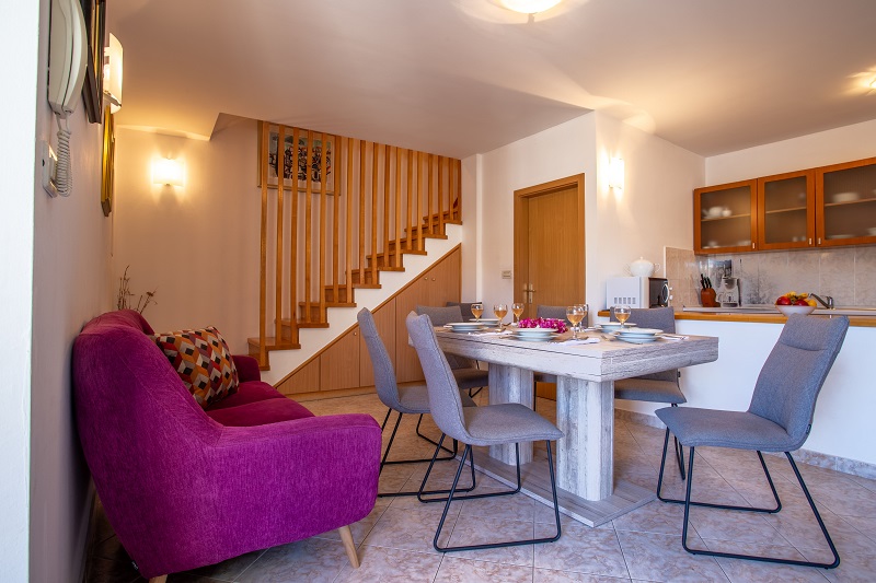 Dining room and kitchen