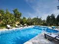 Pool with sun lounges