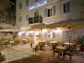 Hotel terrace at night