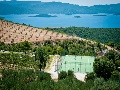 View at the vineyard and tennis court