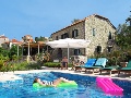 Relaxing by the pool