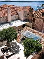 Birdview at the backyard of the villa