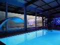 Swimming pool in the evening