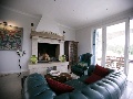 Saloon with fire place