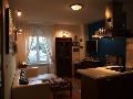 Kitchen and living room in the ground floor apartment