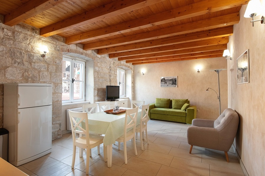 Dining and living room in Apartment 1