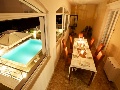 Dining area and pool view