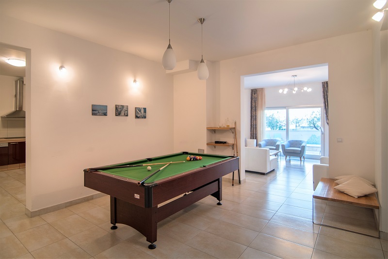 Pool table in the villa