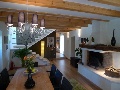 Living room with dining table