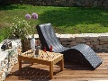 Sun lounges in the garden