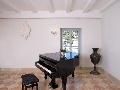 Music room with piano