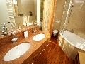 In the bathroom