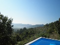 View from the house to Motovun in the distance