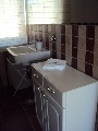 In the bathroom