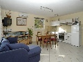 Open plan kitchen, dining and living room in apartment Lavanda