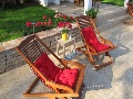 Sun lounges at the pool