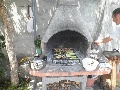 Zona barbecue nel giardino