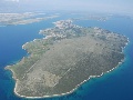 Vista dell'occhio dell'uccello sull'isola di Vir