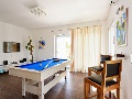 Entertainment room with billiard table, darts and satellite TV