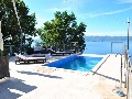 Pool with sun lounges