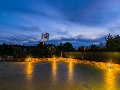 Playground at night