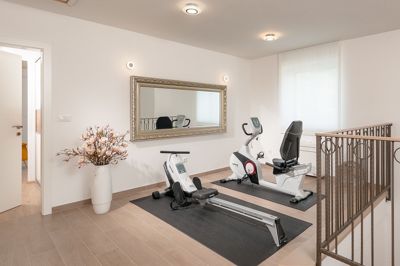 Sala fitness nella villa