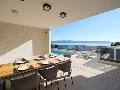 Covered terrace with dining table