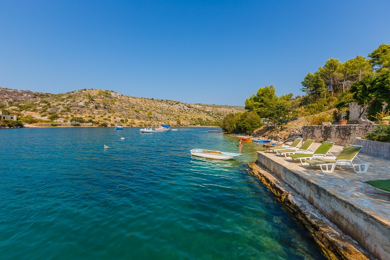 Sun lounges by the sea