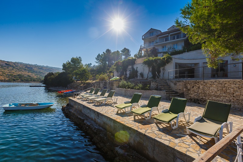 Sun lounges by the sea