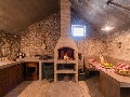 Old stone house with fire place