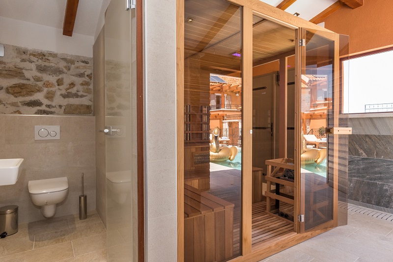 Sauna and toilet