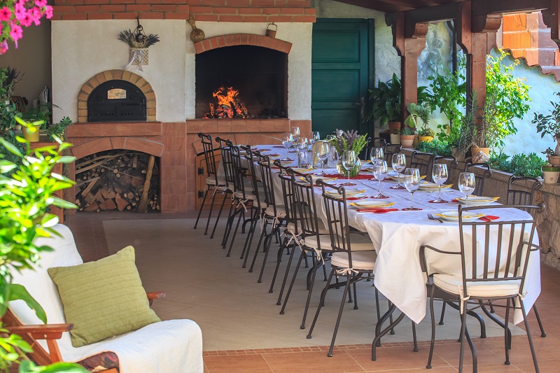 Sala da pranzo all'aperto