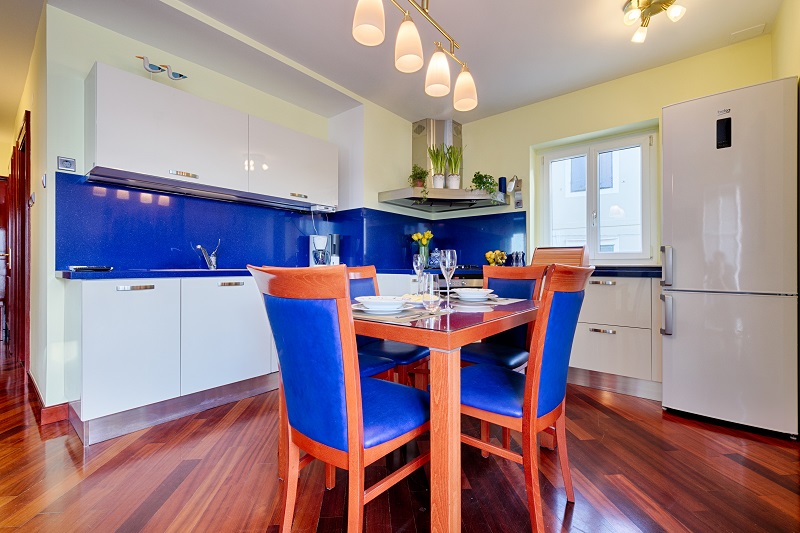 Dining room and kitchen